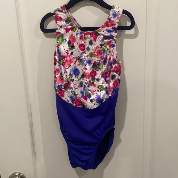 GK Elite  Multicolor Velvet Leotard - Picture 2 of 8